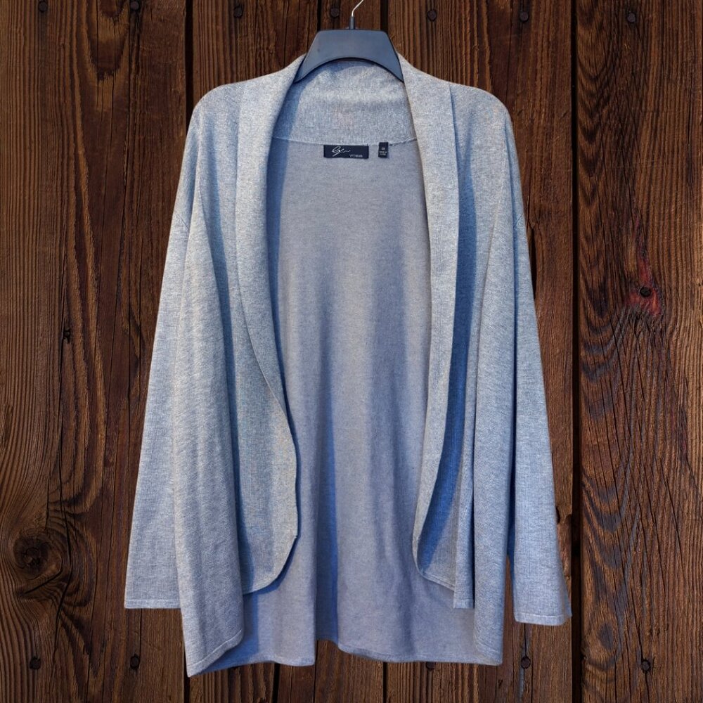 EYN Open Front Cardigan Sweater-Gray